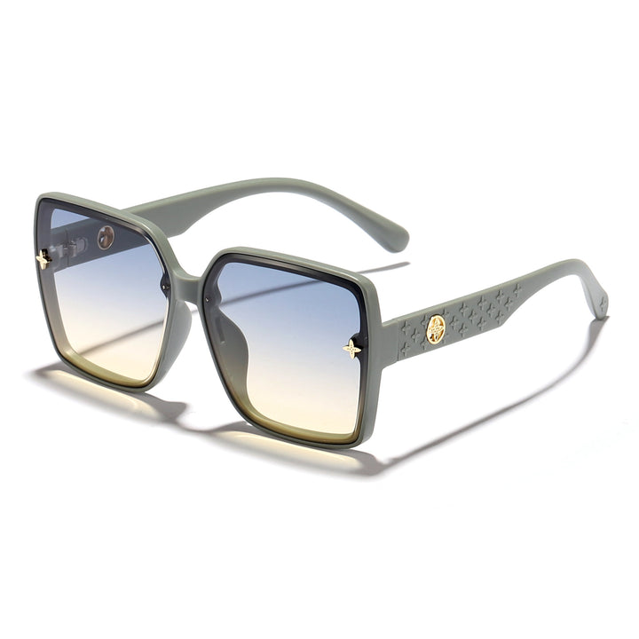 Dame oversized kvadratisk solbrille med elegant design Luvikno