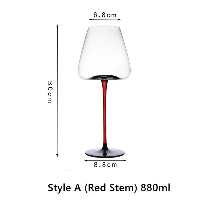 Krystallglass Rød Stilk Burgunder Glass | Luvikno