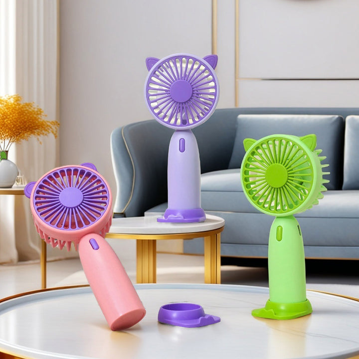 Dame Bærbar Mini-vifte med søtt kattedesign Luvikno