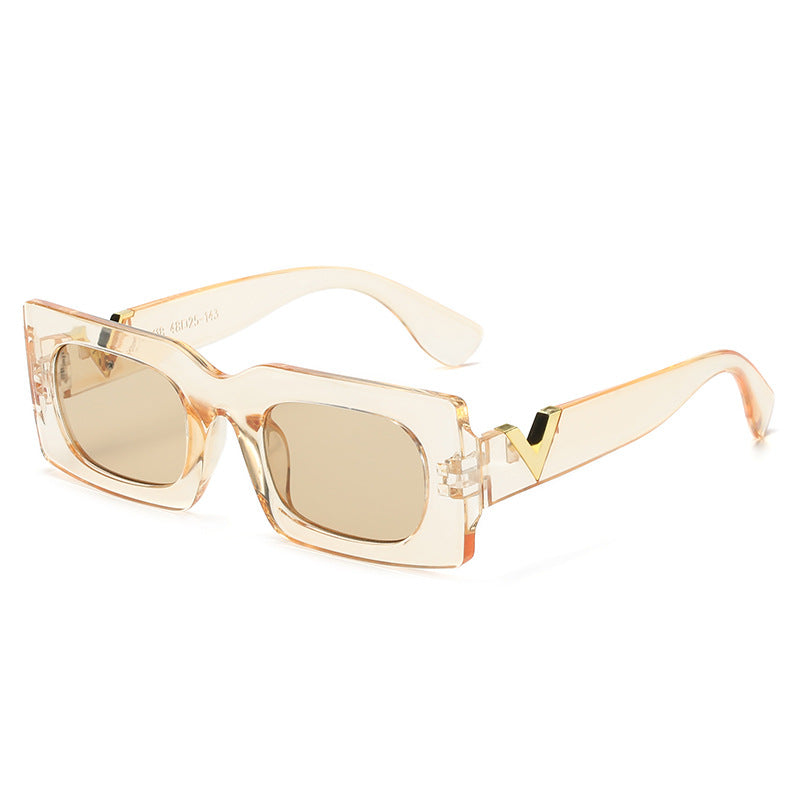 Dame oversized solbrille med dyremønster Luvikno