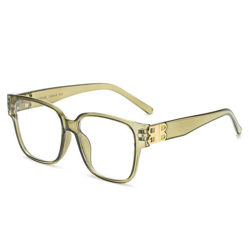 Dame fashionable firkantet solbrille med elegant logo Luvikno
