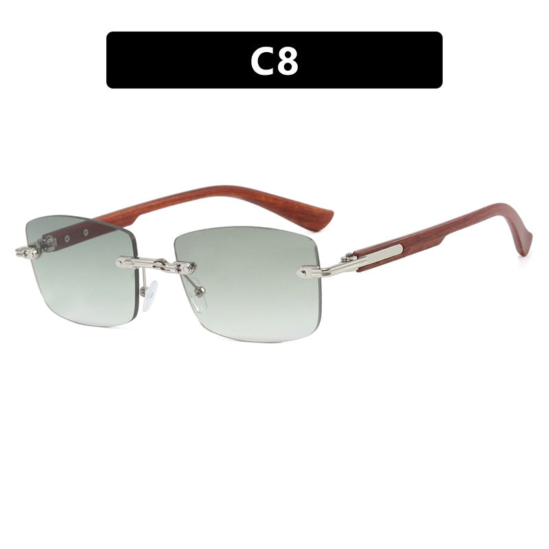Dame kvadratisk solbrille med trefram og gradientlinser Luvikno