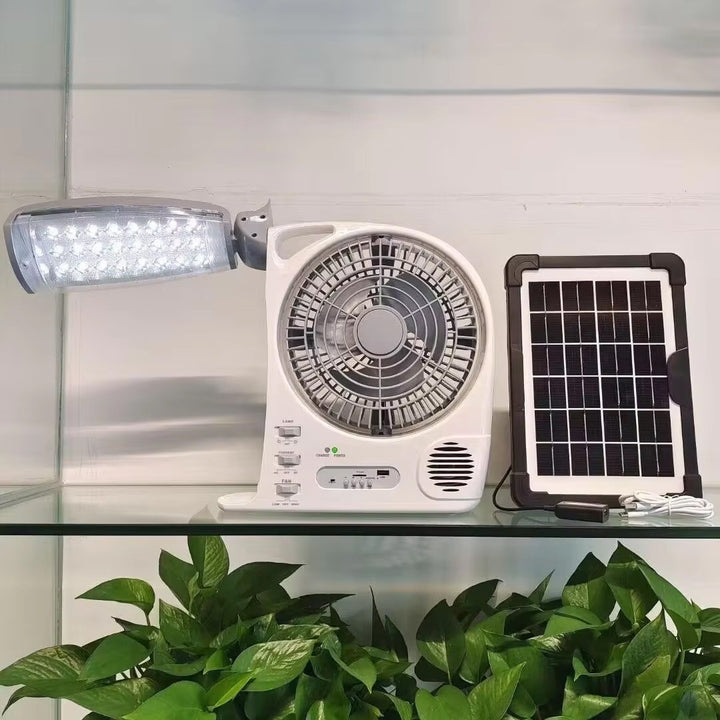 Kvinnenes bærbare solfanner med LED-belysning og USB-ladefunksjon Skanto