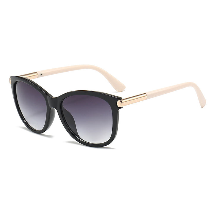 Dame Elegant Oversized Solbrille med stilfull ramme Luvikno