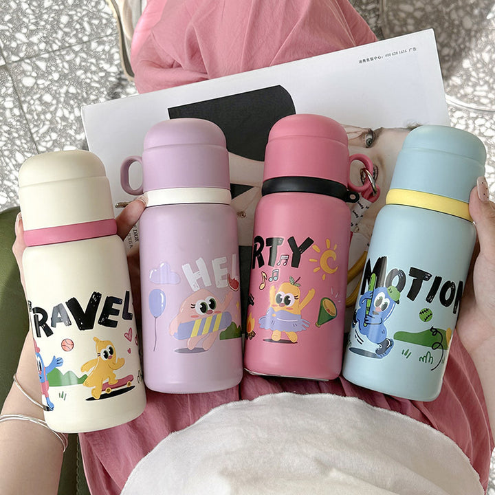 Damen Isolierflasche mit fröhlichem Tierdesign Luvikno