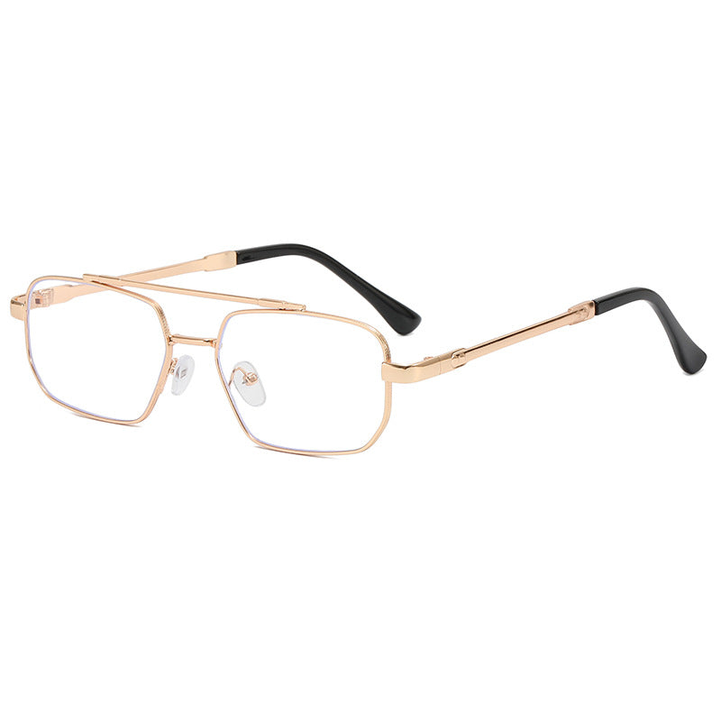 Dame moteriktig geometrisk brille med lett metallramme Luvikno