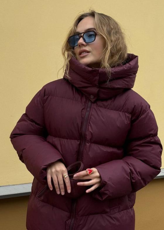 Luvik | Burgunderfarget Puffer-jakke - Luksus Vinter Komfort