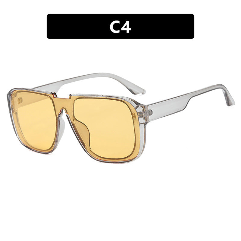 Dame trendy firkantet solbrille med gjennomsiktig, grønn ramme og beskyttende UV-filter Luvikno