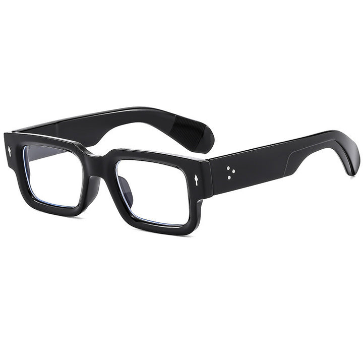 Dame moteriktig kvadratisk solbrille i iøynefallende skjoldpatt-design Luvikno