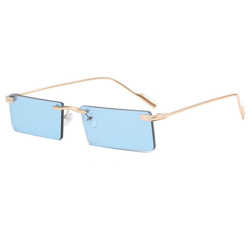 Damer Elegant Rektangulær Solbrille med Elegant Metallramme Luvikno