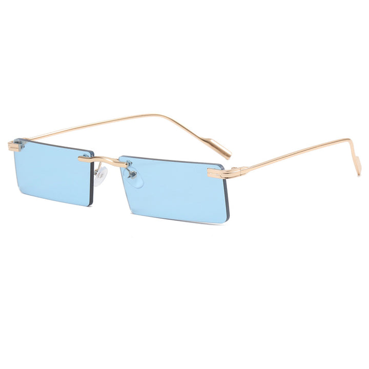 Damer Elegant Rektangulær Solbrille med Elegant Metallramme Luvikno