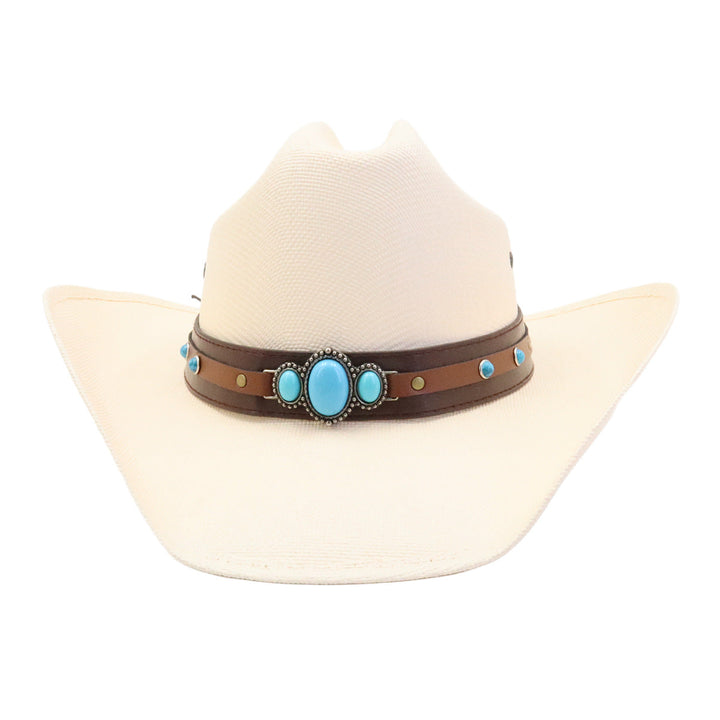 Turquoise Stråhatt Western | Luvikno