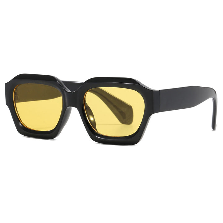 Dame modische geometriske oversized solbriller Luvikno