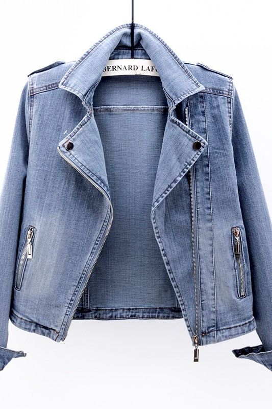 Luvik | Puku Kaulus Stretch Denim Takki