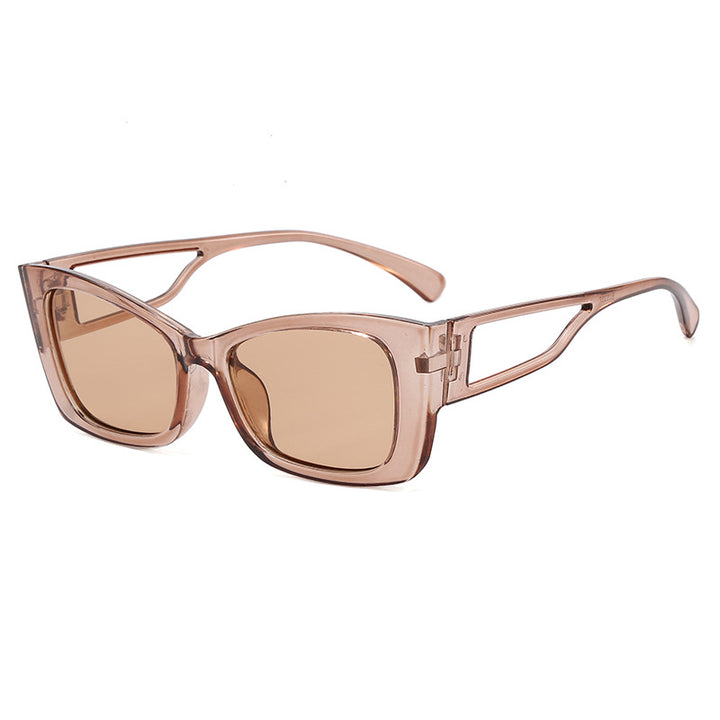 Damer trendy geometrisk solbrille med firkantet ramme Luvikno