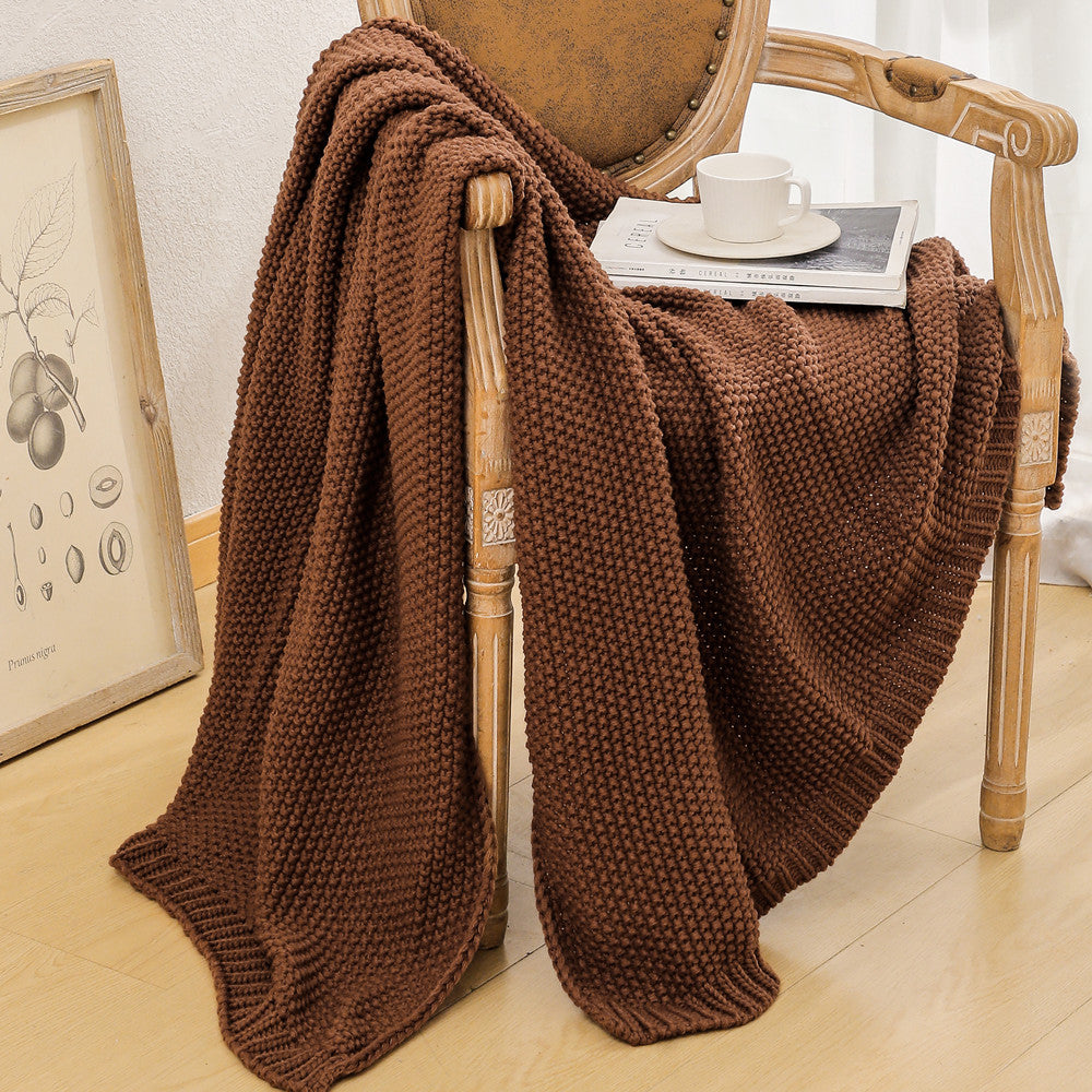 Damer cozy strikket teppe Luvikno