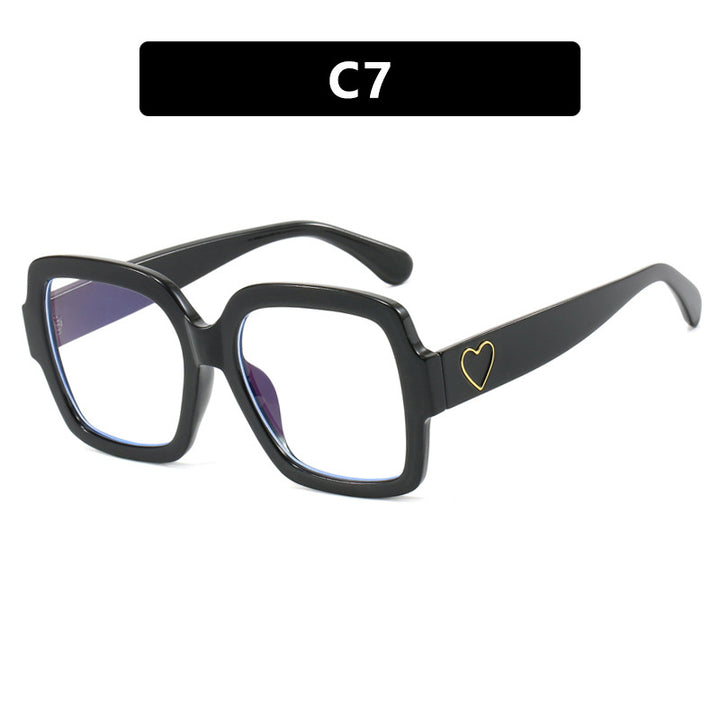 Dame firkantet solbrille med leken hjerte detalj Luvikno