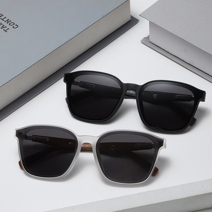Dame stilige oversized solbriller med treakenter Luvikno