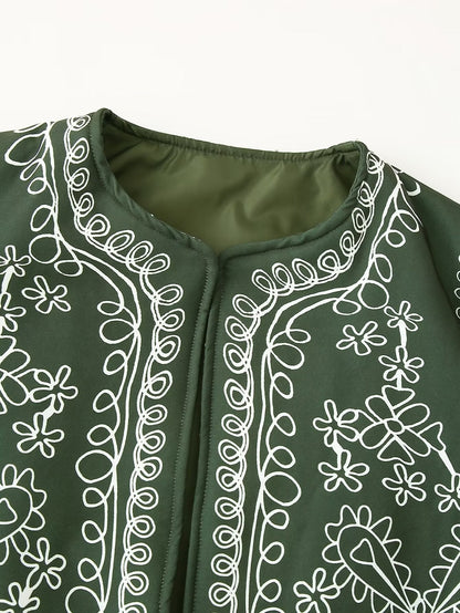 Luvik | Painettu puffer-takki-setti