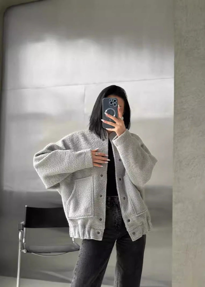 Luvik | Oversized fleece-knappjakke