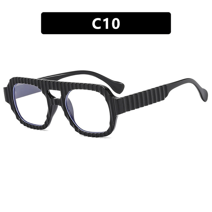 Damer geometrisk solbrille med raffinert strukturdesign Luvikno