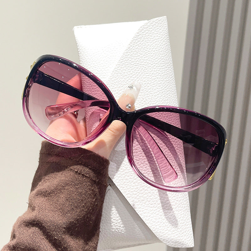 Kvinners oversized solbriller med trendy gradient design Luvikno