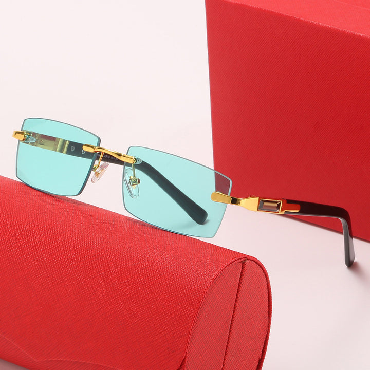 Damer moteriktig rektangulær solbrille Luvikno