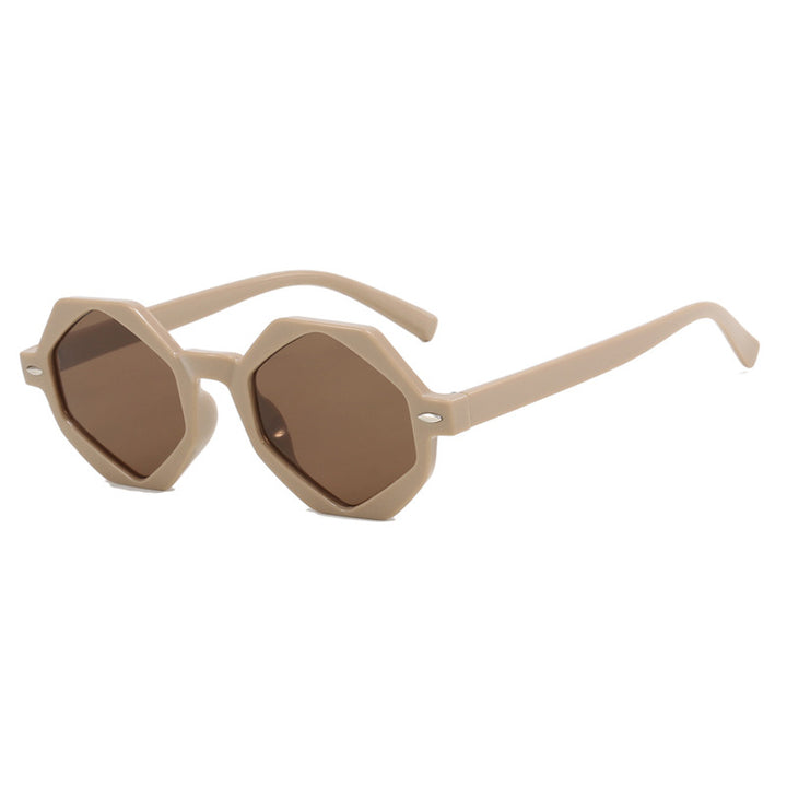 Dame trendig solbrille i moderne åttkant-design Luvikno