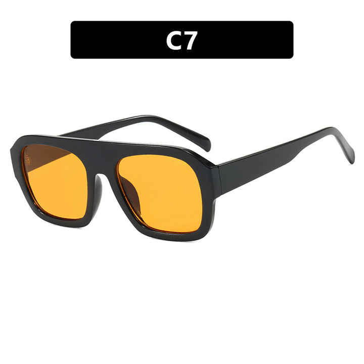 Dame oversized solbrille med markant rektangulært ramme Luvikno