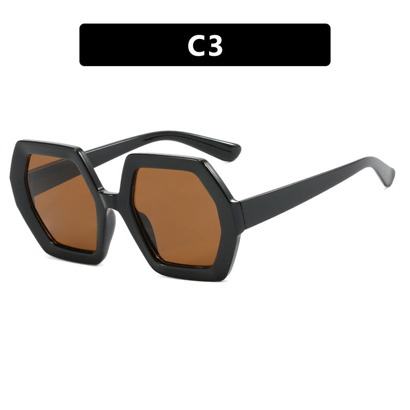 Damer innovativ hexagonal solbrille Luvikno