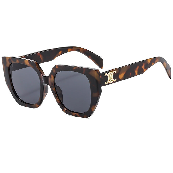 Dame Statement-solbrille med glamorøs ramme Luvikno