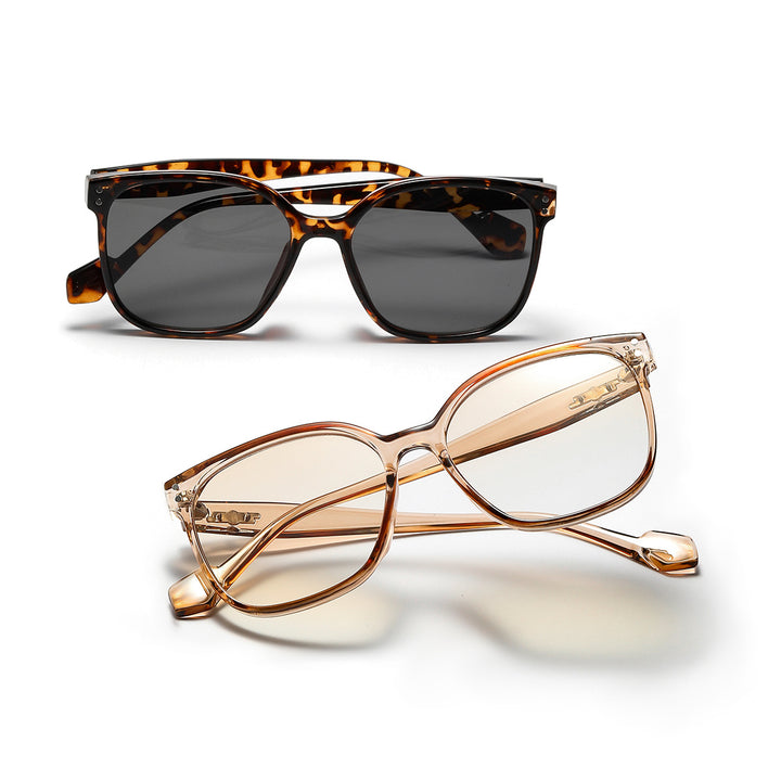Dame solbrille med stilig skilpaddeskall-ramme og UV-beskyttelse Luvikno