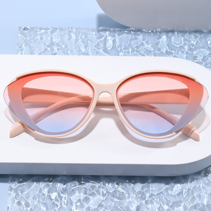 Dame Oversized solbrille med gradient Luvikno