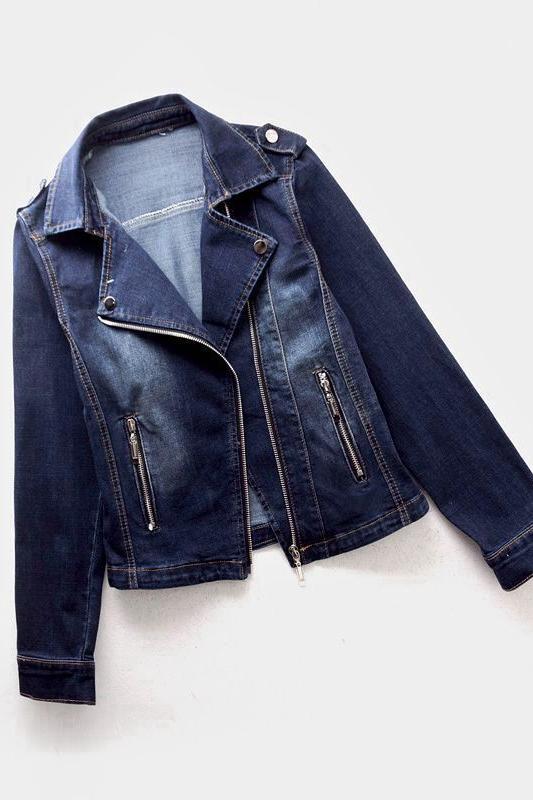 Luvik | Puku Kaulus Stretch Denim Takki