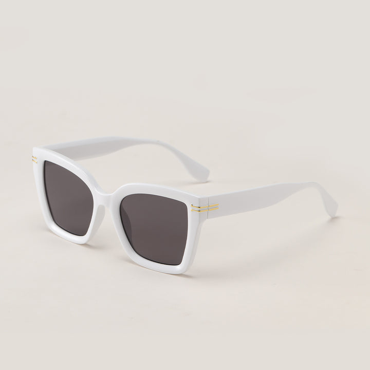 Damer trendy kvadratisk solbrille med elegant ramme Luvikno