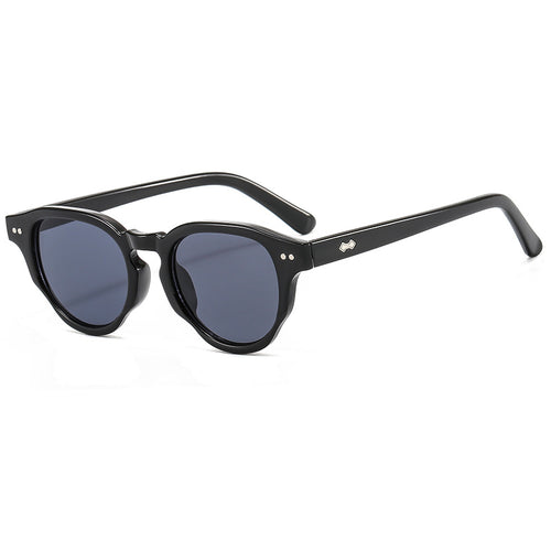 Dame modische solbrille med oval ramme og grønt glass Luvikno