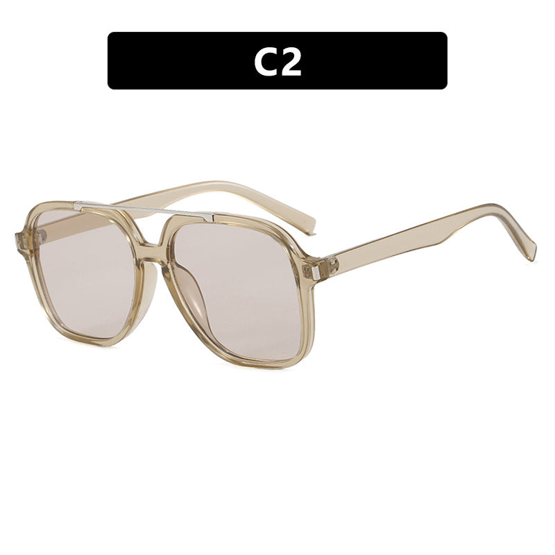 Dame kvadratisk solbrille med beskyttende UV-filter og elegant ramme Luvikno