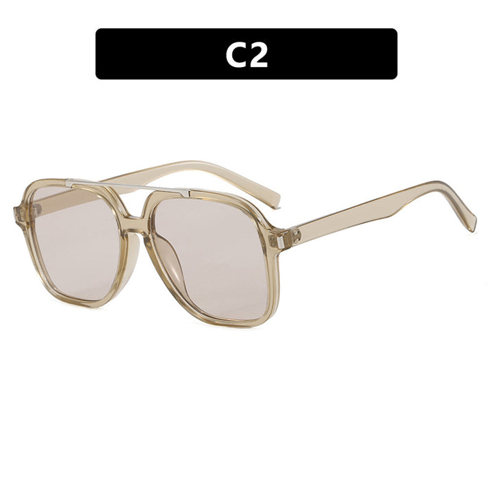 Dame kvadratisk solbrille med beskyttende UV-filter og elegant ramme Luvikno