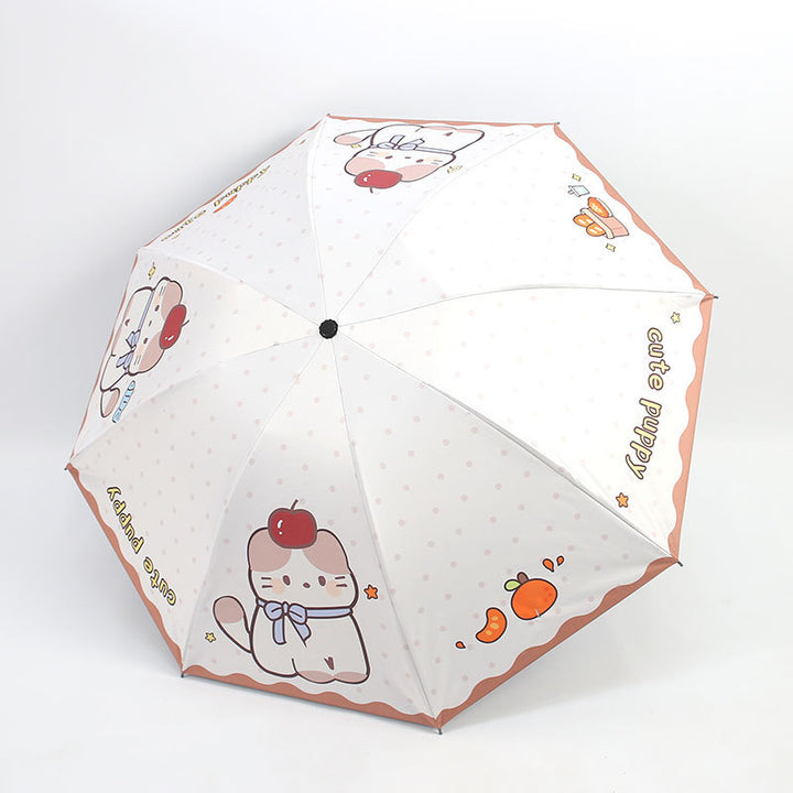 Kvinnes Kawaii Sammenleggbar Paraply Luvikno