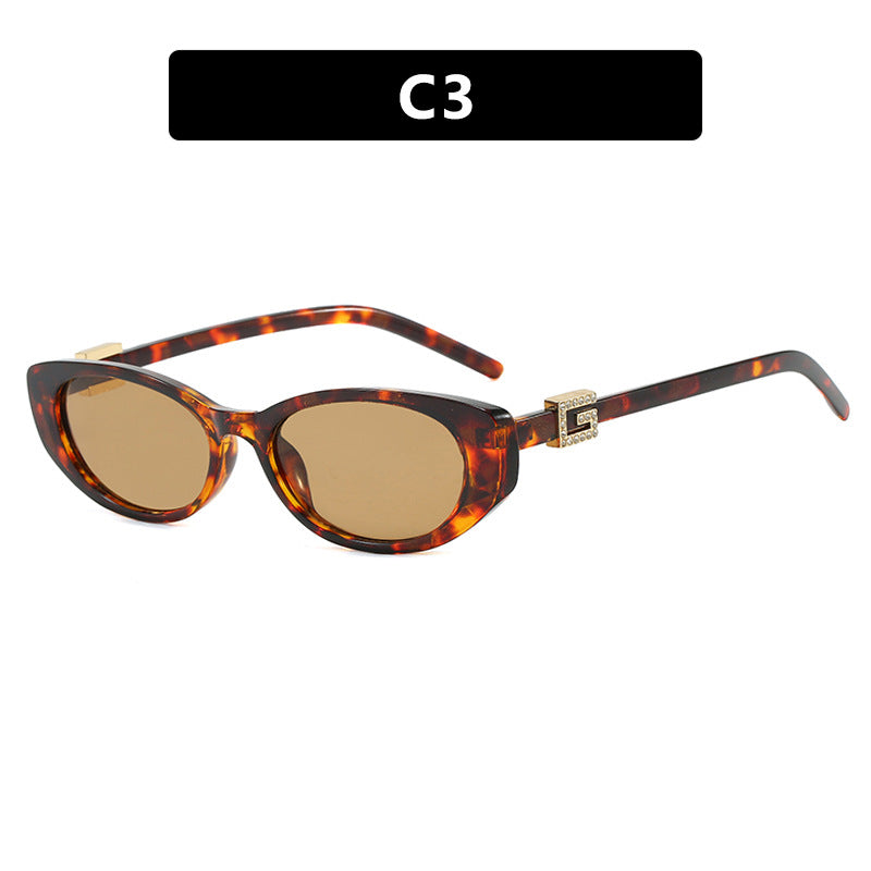 Damer cat-eye solbrille med elegant metallramme og beskyttende UV-filter Luvikno