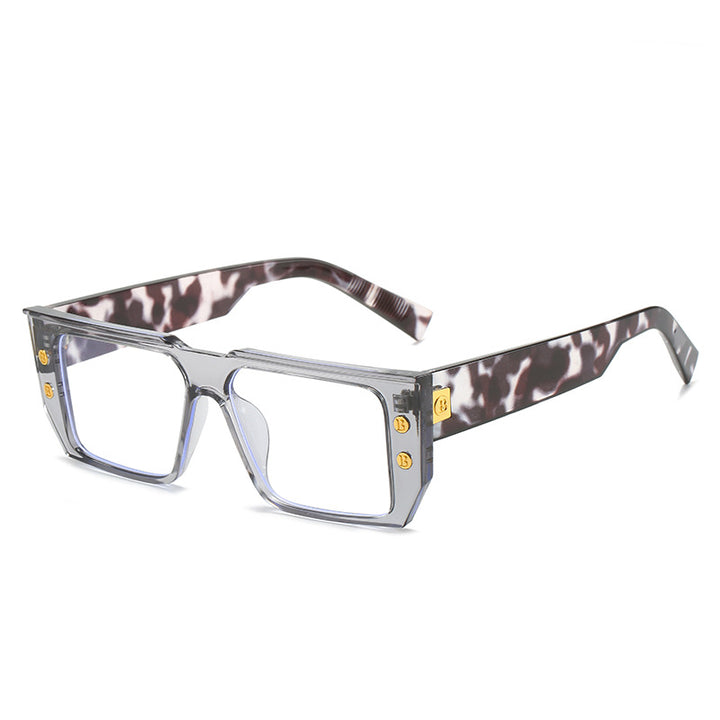 Dame moteriktig klar brille med gyldne detaljer Luvikno