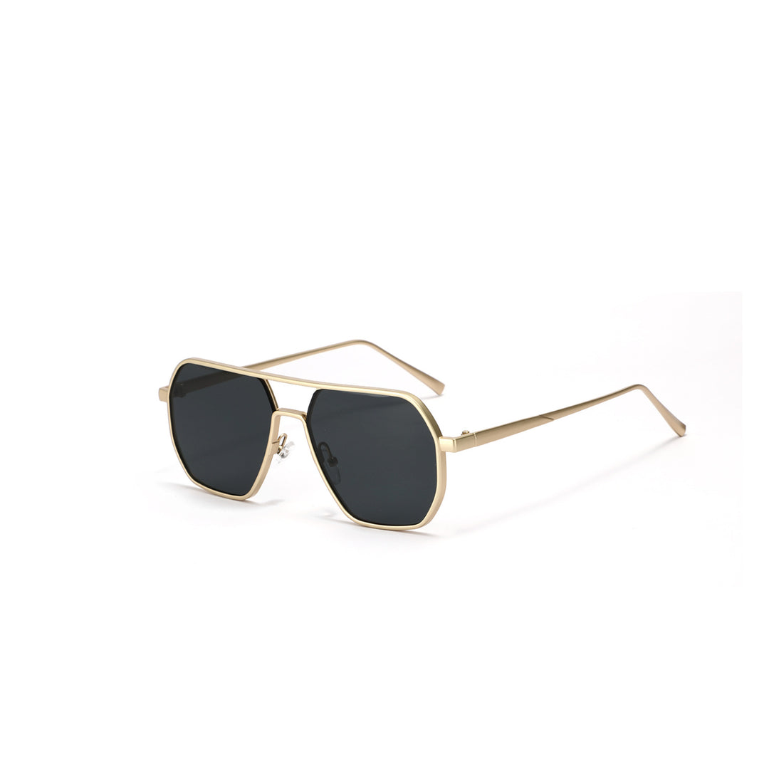 Dame moteriktig solbrille med elegant polygonal ramme Luvikno
