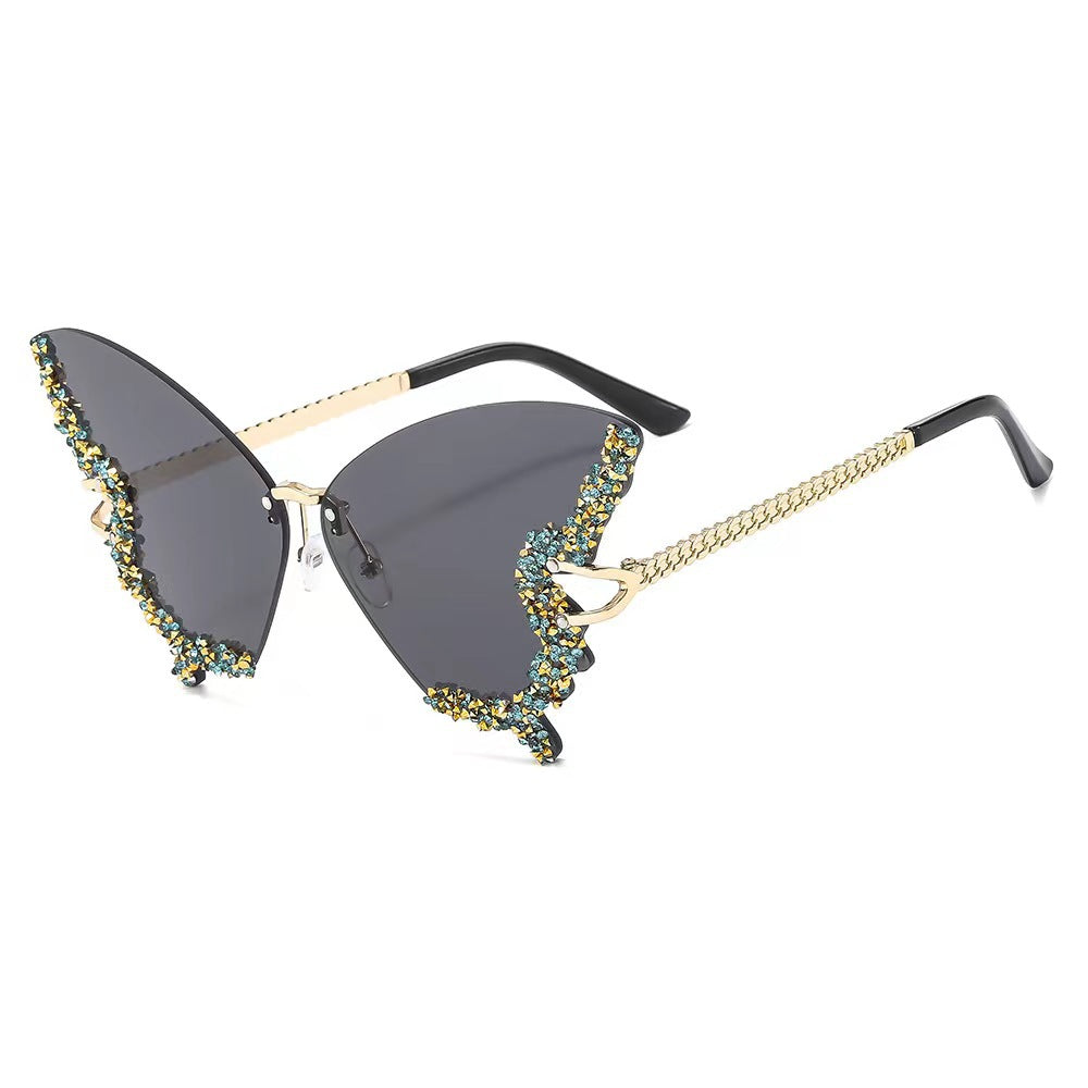 Dame ekstravagant Flügel-solbrille Luvikno