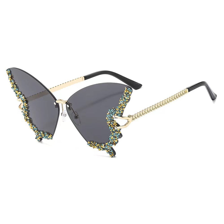 Dame ekstravagant Flügel-solbrille Luvikno