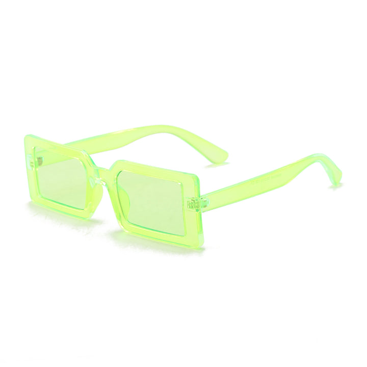 Dame kvadratisk solbrille med moderne gjennomsiktig ramme Luvikno