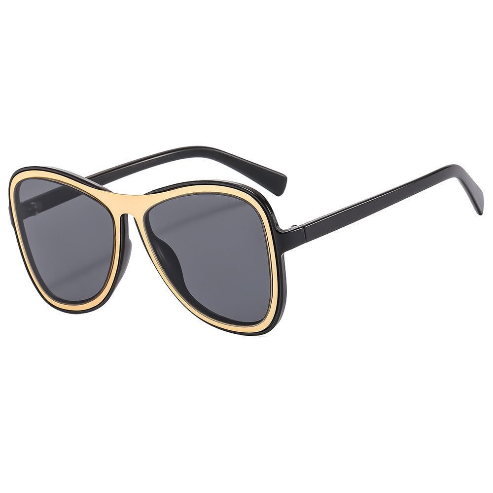 Dame oversized solbriller med moderne skilpadde-design Luvikno