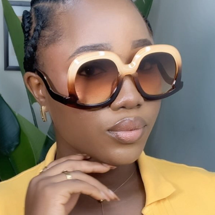 Dame oversized solbrille med moderne design Luvikno