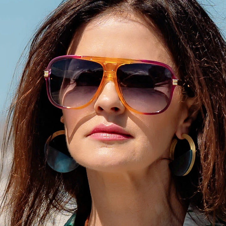 Dame oversized moteriktig solbrille med robust og elegant design Luvikno