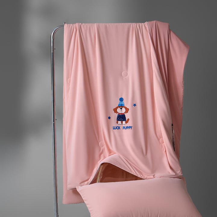 Dame koselig mikrofiberpledd med glad motiv Luvikno