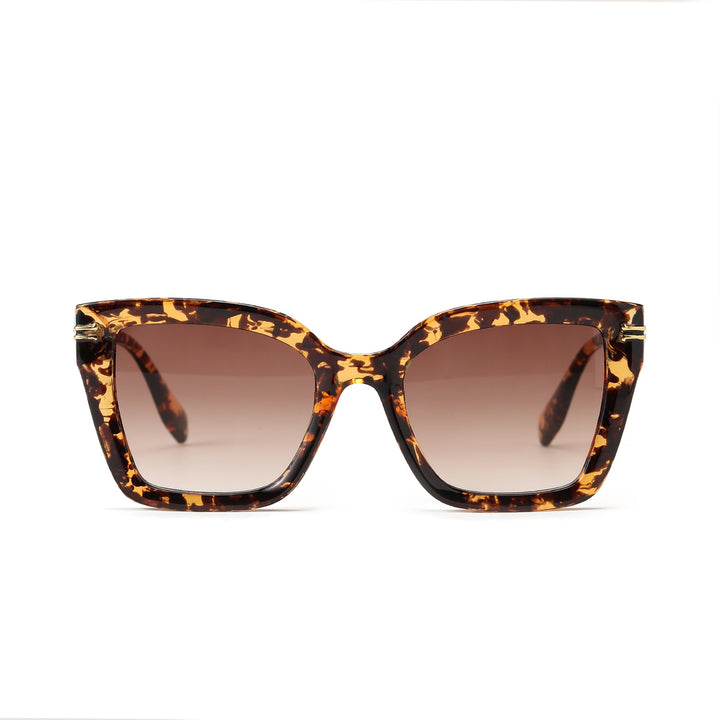 Damer trendy kvadratisk solbrille med elegant ramme Luvikno
